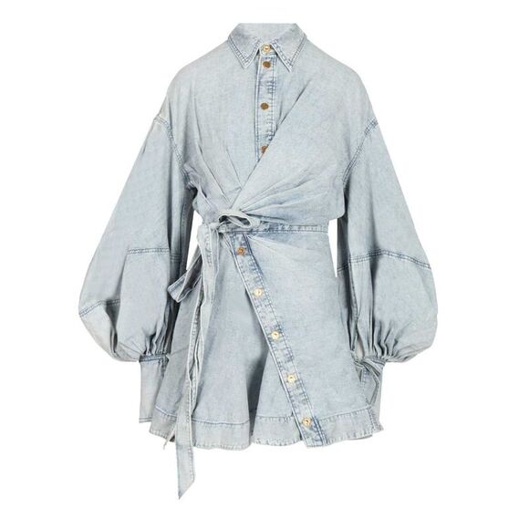 ZIMMERMANN Dresses & Skirts - Zimmermann Women Rebellion Denim Wrap Mini Dress